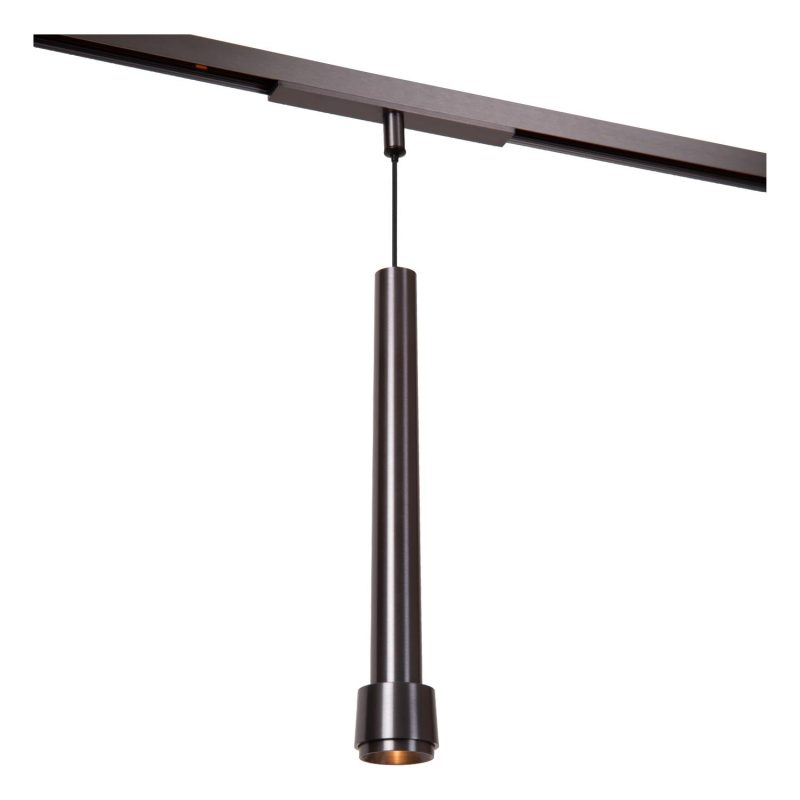 LUCIDE Premium LINIAL TUBIZ Hanglamp - 1-fase Railsysteem / Smart Railverlichting - Smart - 48V Track - 1xLED - Mat Zwart Chroom