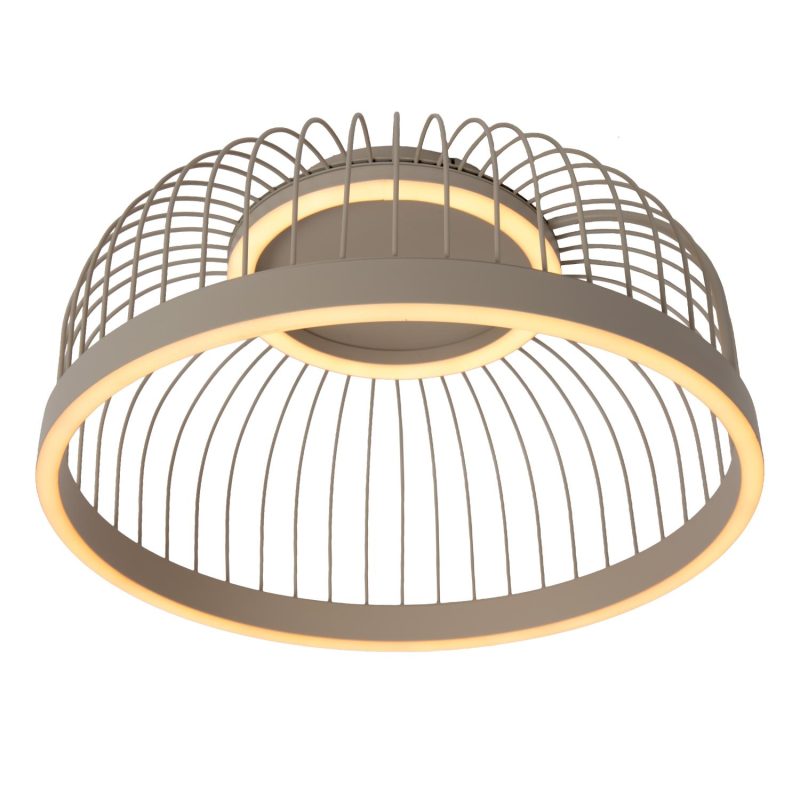 LUCIDE RIXANNE - Ceiling Light - Ø 39 cm - LED 3 StepDim - CCT - 1x22W 2200K/4000K - Taupe - Vibes