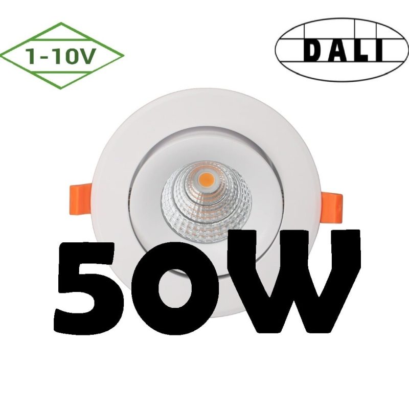 Profy Spot encastrable architectural 50W, dimmable DALI/1-10V