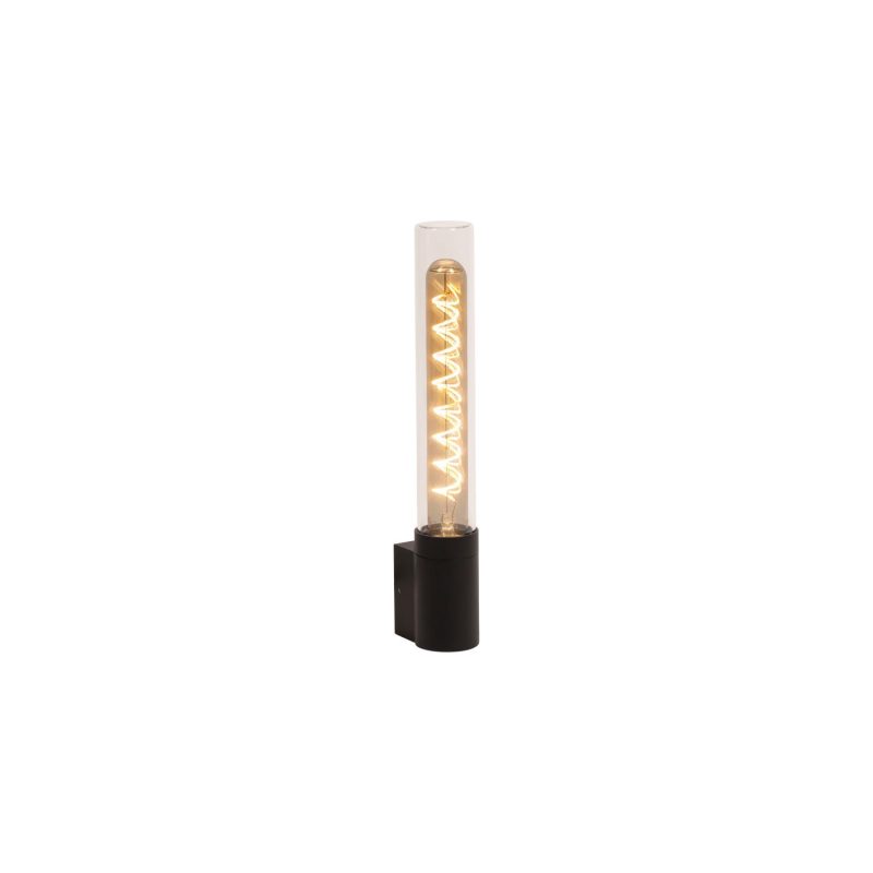 LUCIDE PILAR - Lámpara de Pared Interior/Exterior - 1xE27 - IP54 - Negro - Essential