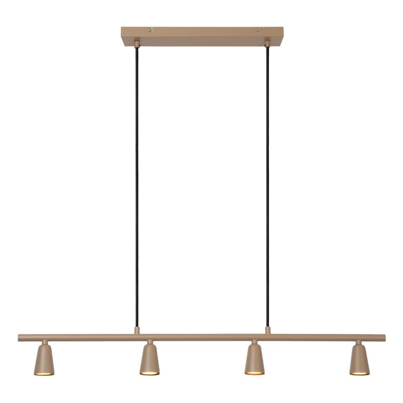 LUCIDE TIANA - Hanglamp - 4xGU10 (MR16) - Taupe - Essential