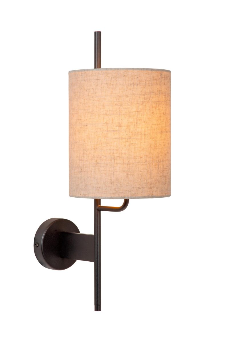 LUCIDE MAGIC - Wandlamp - 1xE27 - Met USB oplaadpunt - Zwart