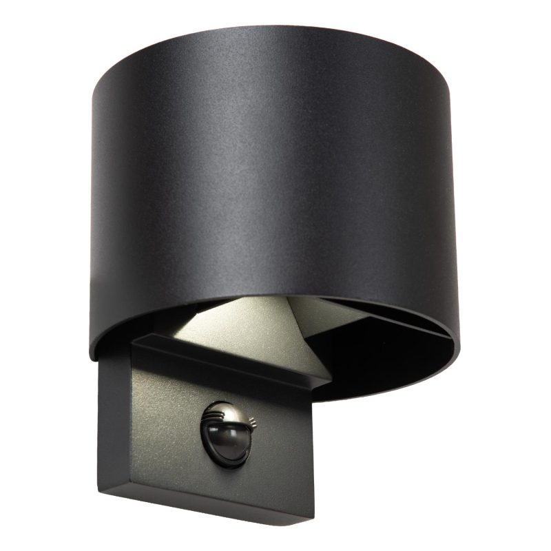LUCIDE TADZIO - Applique Interno/Esterno - LED - CCT - 1x7W 2700K/4000K - IP65 - Sensore di Movimento - Nero - Essential