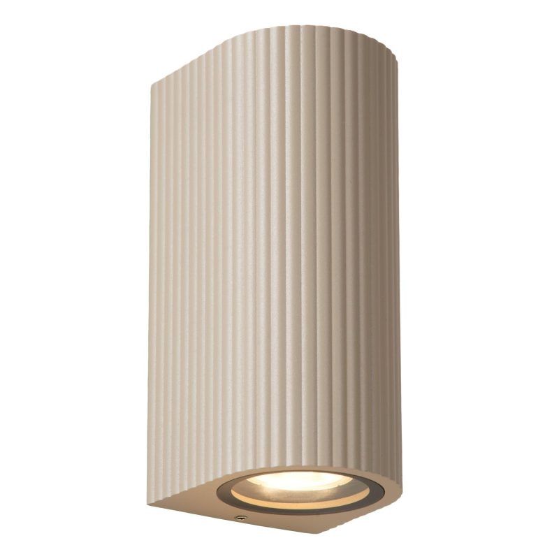 LUCIDE ANGELINA - Applique / Lampada da Parete Interna/Esterno - 2xGU10 (MR16) - IP65 - Taupe - Essential