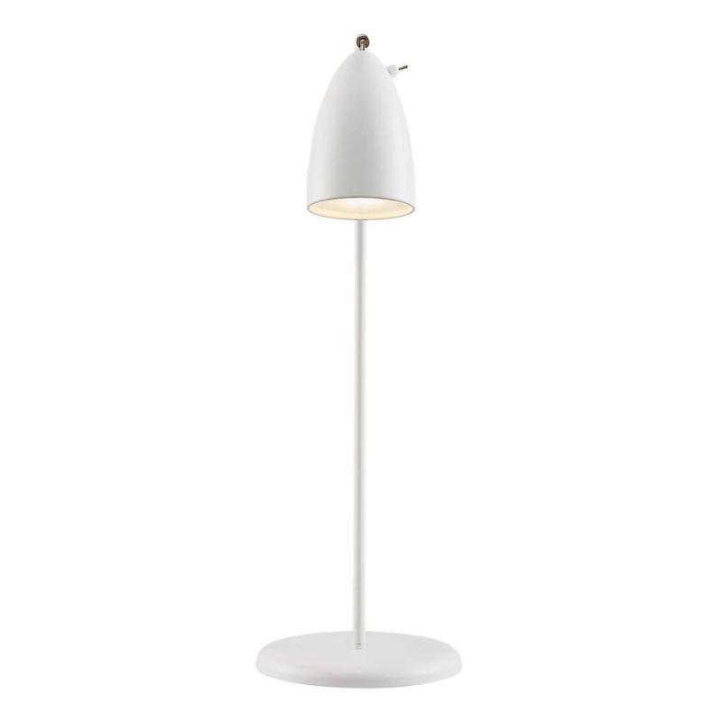 Nordlux Lampe de table rétro pivotante blanc/télégris métal GU10
