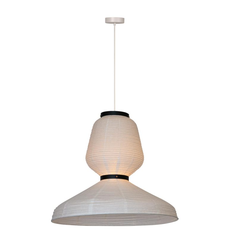 LUCIDE KEENU - Hanglamp - Ø 67 cm - 1xE27 - Wit - Essential