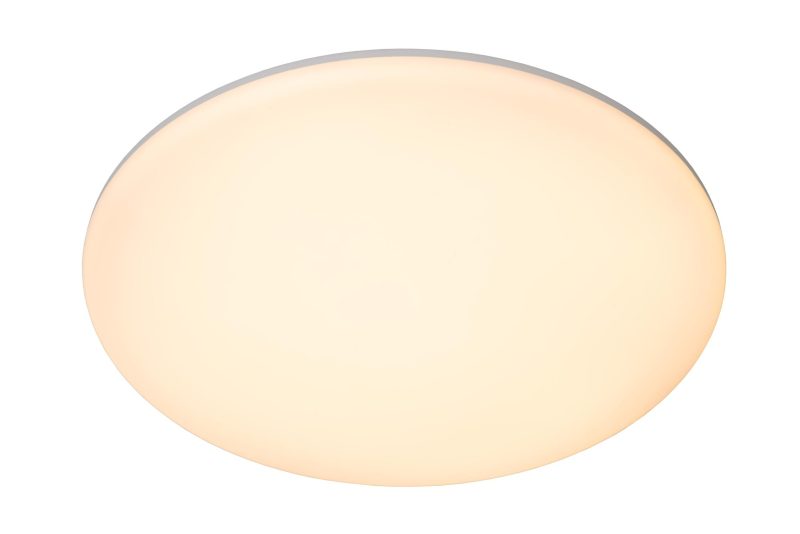 LUCIDE OLSON - Plafonnière Badkamer - Ø 35 cm - LED - CCT - 1x36W 3000K/6500K - IP44 - Opaal