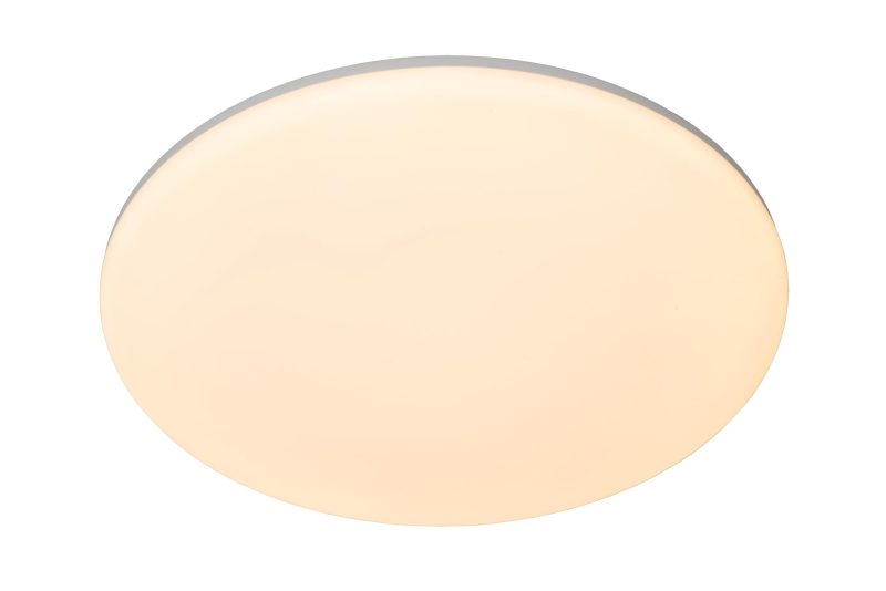LUCIDE OLSON - Plafonnière Badkamer - Ø 45 cm - LED - CCT - 1x45W 3000K/6500K - IP44 - Opaal