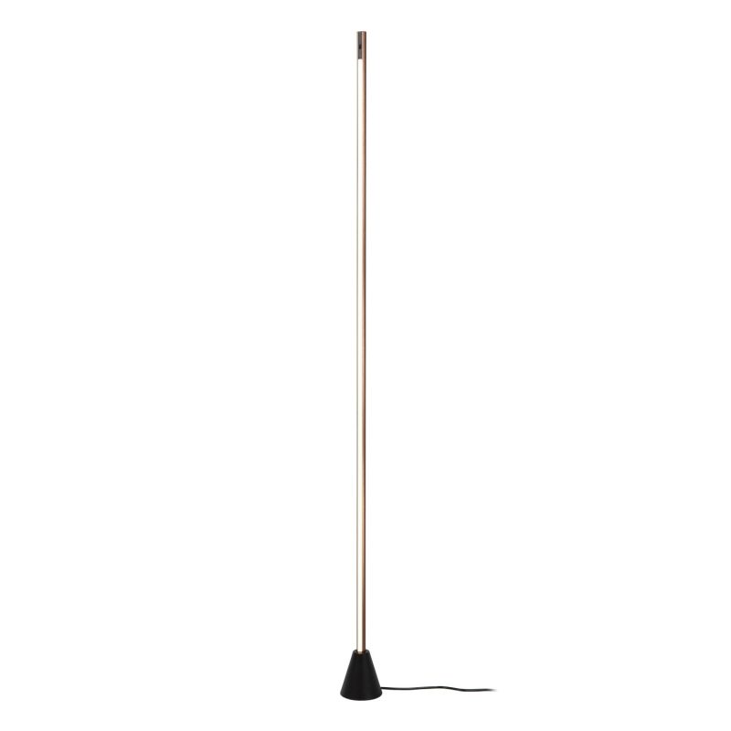 LUCIDE EQUINOX - Vloerlamp - LED Dimb. - CCT - 1x26W 2700K/4000K - Handbewegingssensor - Koffie - Vibes