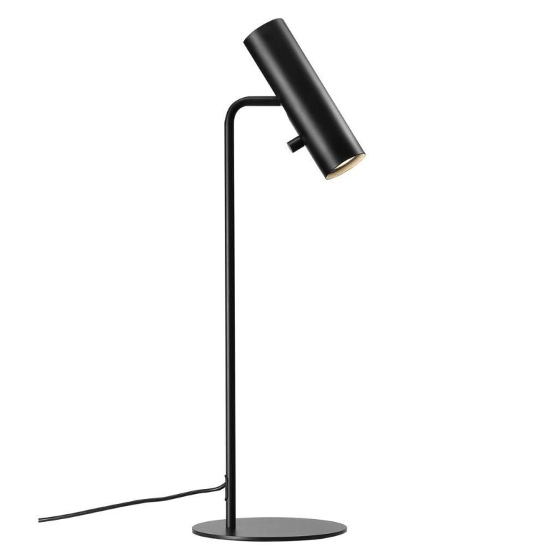 Nordlux Lámpara de mesa fina negra, giratoria y regulable