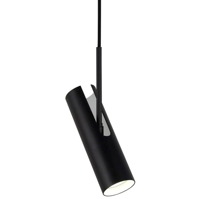 Nordlux Cylindrical ceiling lamp adjustable GU10 black metal