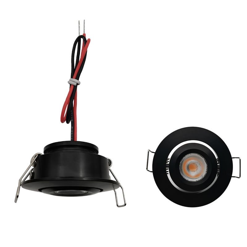 Neigbarer Mini-Einbaustrahler 3,6W dimmbar, Loch 42-47mm