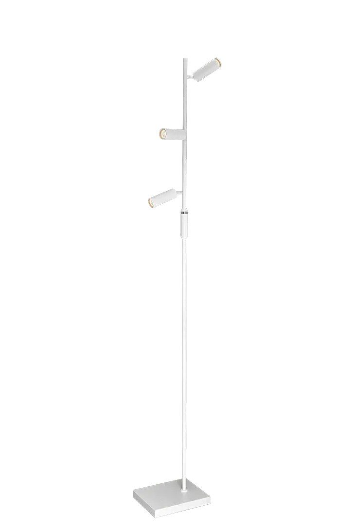 Fantasia Lopal Stehlampe weiß, 3 verstellbare Aluminiumröhren, dimmbar