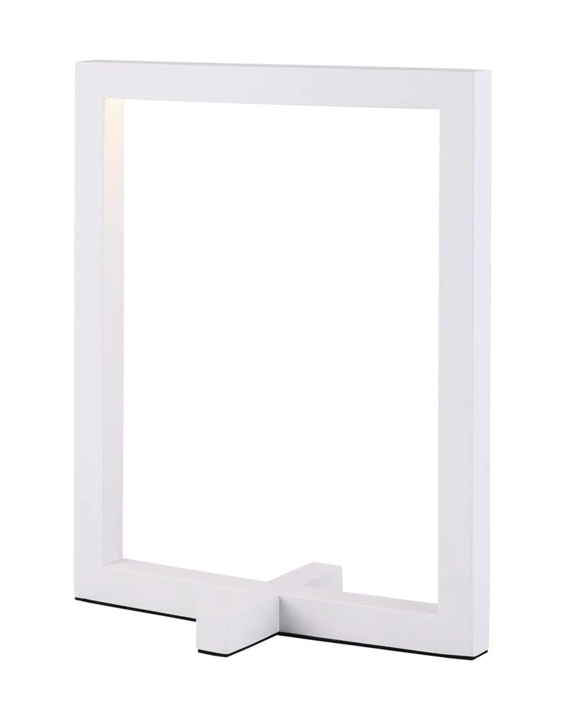 Fantasia Guri LED table lamp frame shape white dimmable 5W