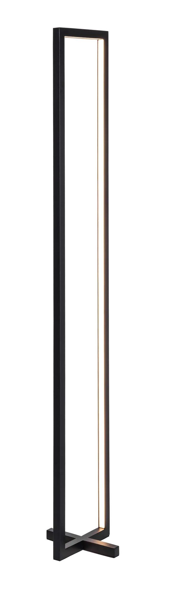 Fantasia Guri LED vloerlamp kadervorm zwart dimbaar 47W 3000K