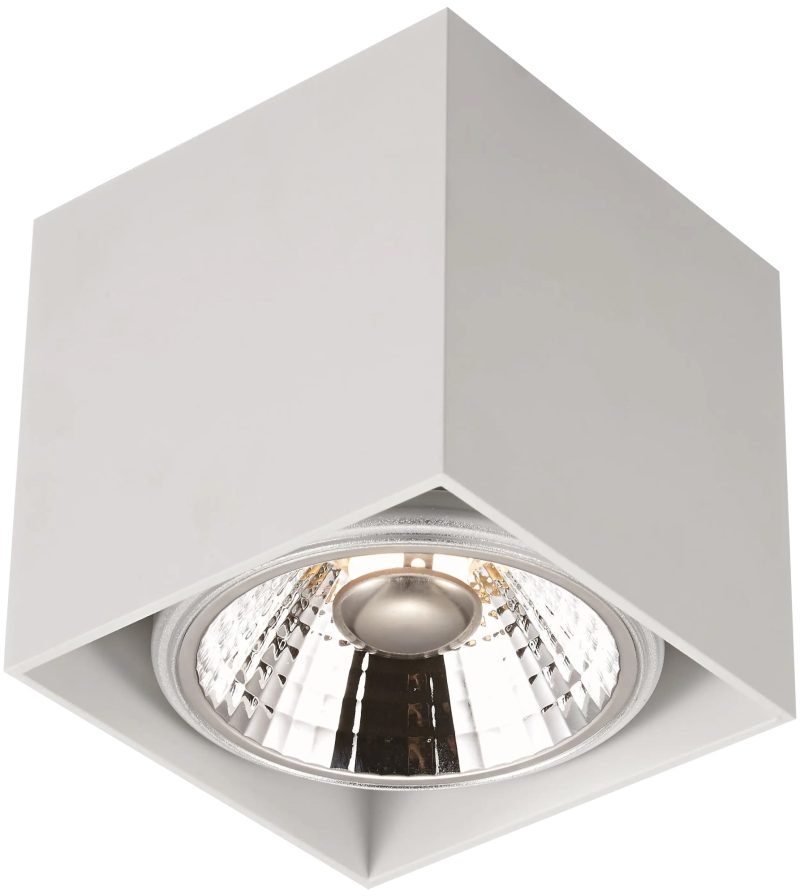 Fantasia BOX-1L Deckenspot quadratisch weiß, AR110 12W