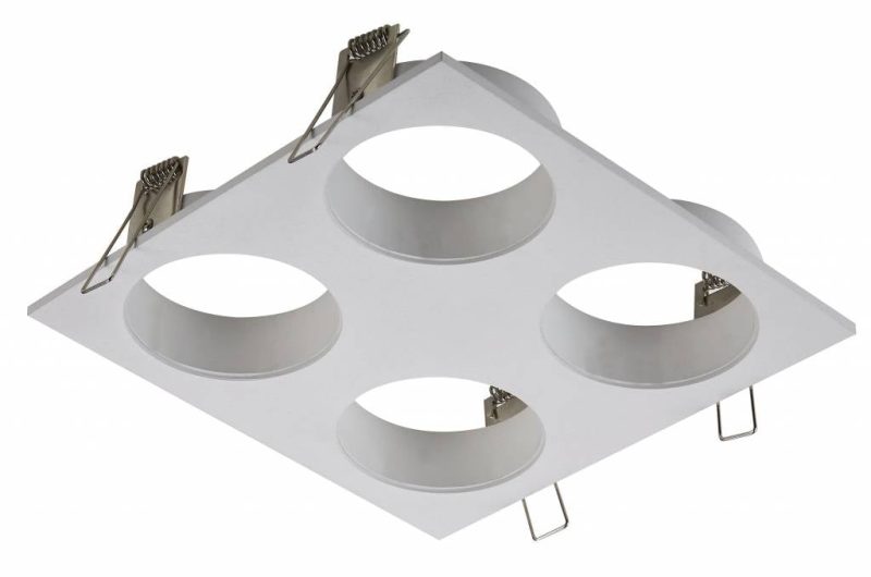 Fantasia quadratischer Einbauspot für 4x GU10 weiß
