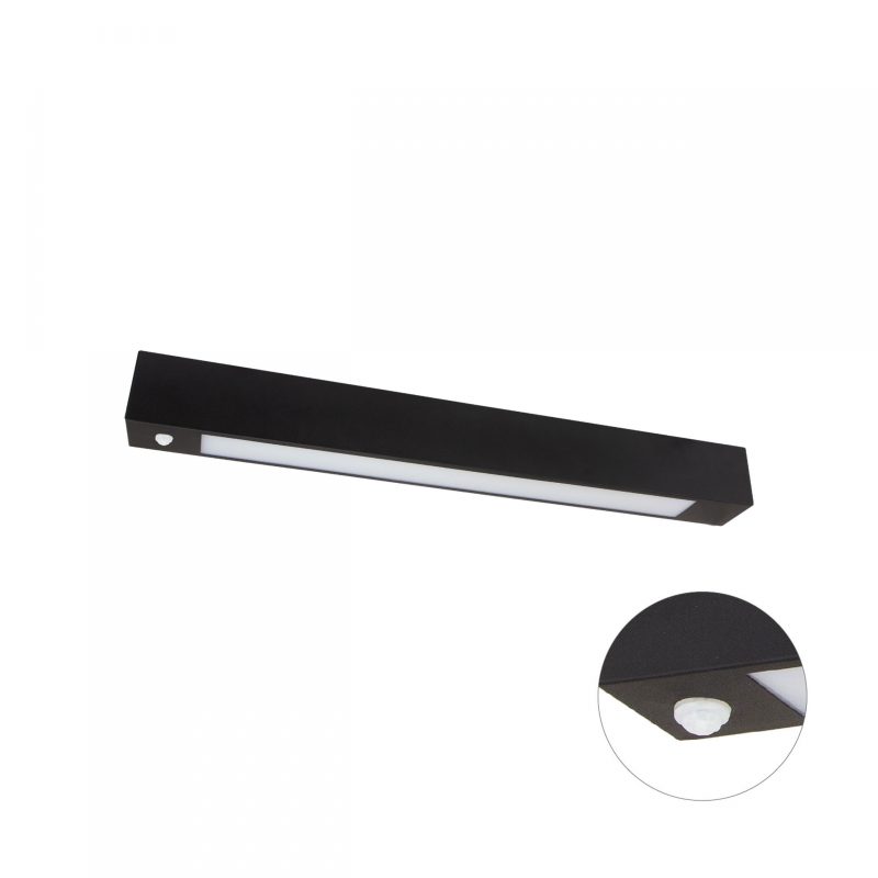 Spectrum LED ALLDAY LED TUBE 600 250V 635X65X70MM BLACK WITH PIR SENSOR