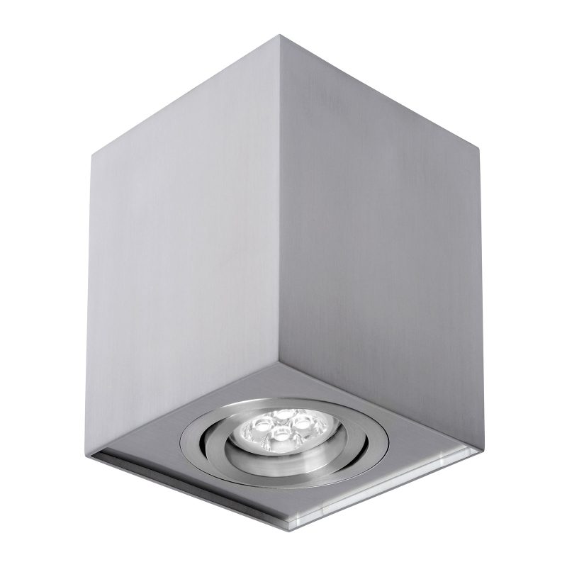 Spectrum LED CHLOE GU10 IP20 SQUARE SILVER ADJUSTABLE SPOT