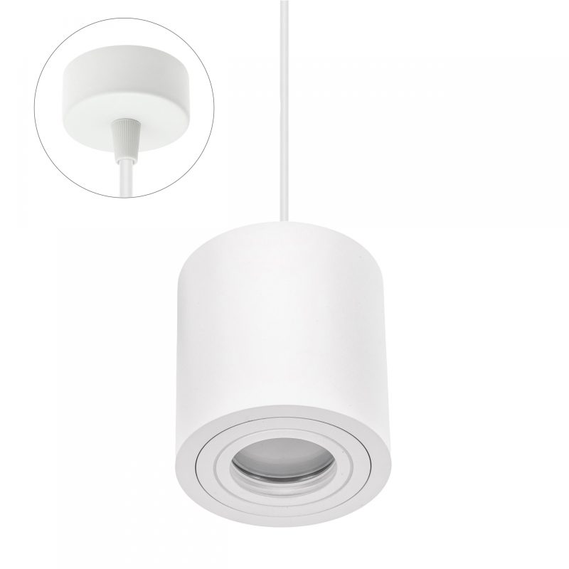 Spectrum LED CHLOE GU10 SUSPENDED GU10 250V IP65 90X97MM WHITE ROUND