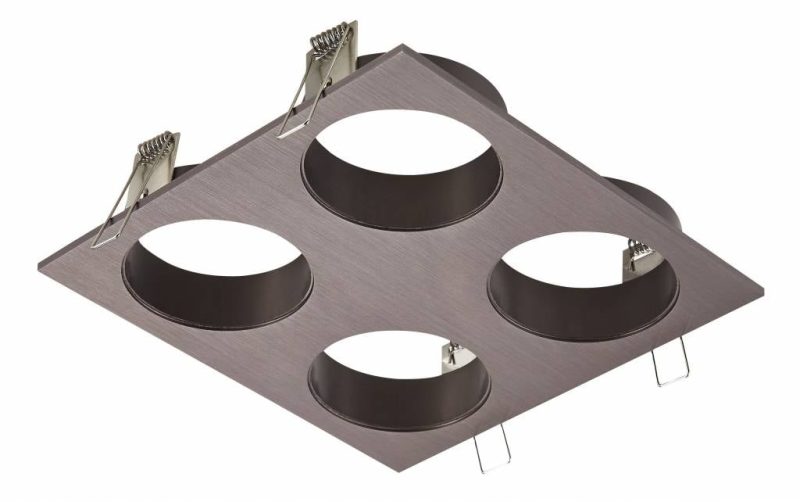 Fantasia square recessed spot bronze for 4 GU10 spots