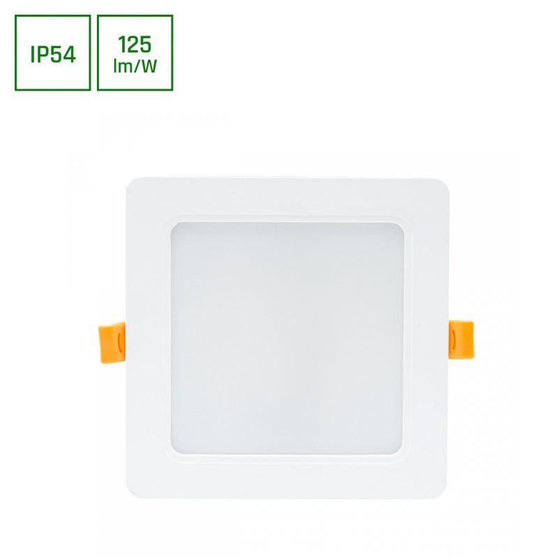 Spectrum LED DURE 3 DOWNLIGHT 12W NW 230V 110DEG IP54 IK06 145X145X34 WHITE SQUARE INTEGRATED DRIVER