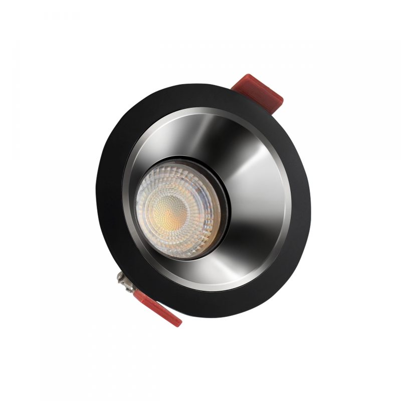 Spectrum LED FIALE COMFORT ANTI - GLARE GU10 250V IP20 FI85X50MM BLACK ROUND