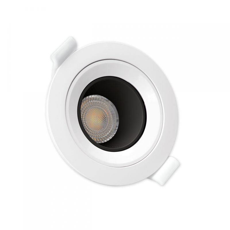 Spectrum LED FIALE CORE DEEP GU10 IP20 FI86X34MM BLACK ROUND ADJUSTABLE
