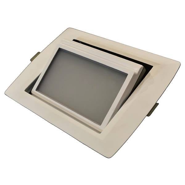 Faretto da incasso LED rettangolare 30W, orientabile