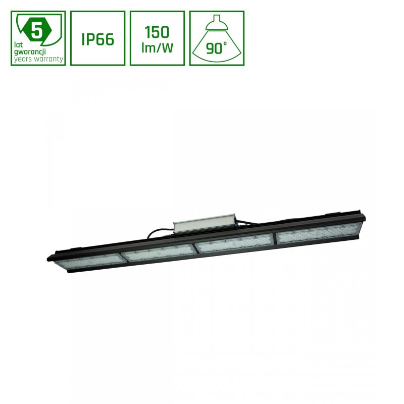 Spectrum LED HALLS LINE 200W NW 230V 90DEG IP66 IK10 990X126X95MM BLACK