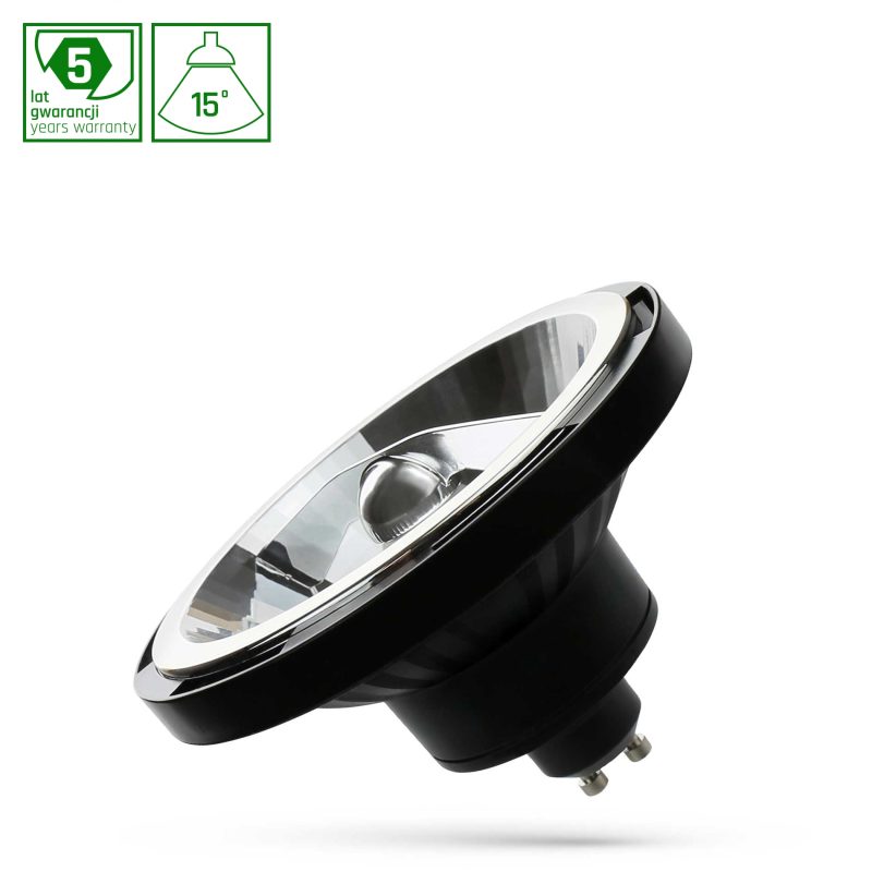 Spectrum LED LED AR111 GU10 230V 12W COB 15DEG WW BLACK