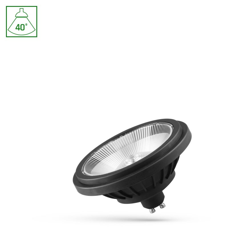 Spectrum LED LED AR111 GU10 230V 14W BASIC 2 SMD 40DEG WW BLACK SPECTRUM
