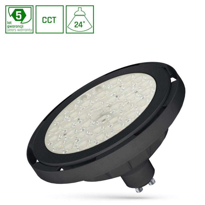 Spectrum LED LED AR111 GU10 230V 8.5W SMD 24DEG CCT BLACK