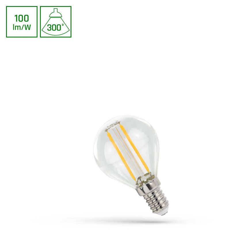 Spectrum LED LED BALL G45 E-14 230V 1W COG WW CLEAR SPECTRUM