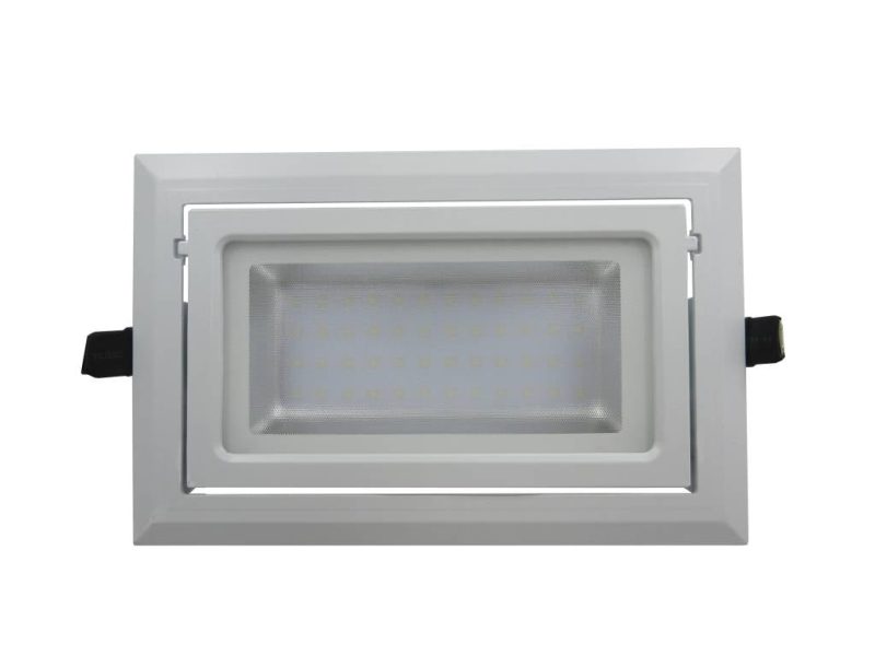 Gobrightlighting recessed LED downlight rectangular 40W orientable dimmable