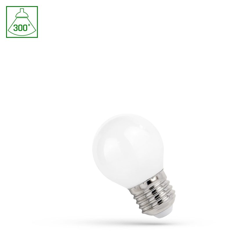 Spectrum LED LED BALL G45 E-27 230V 1W COG WW MILKY SPECTRUM
