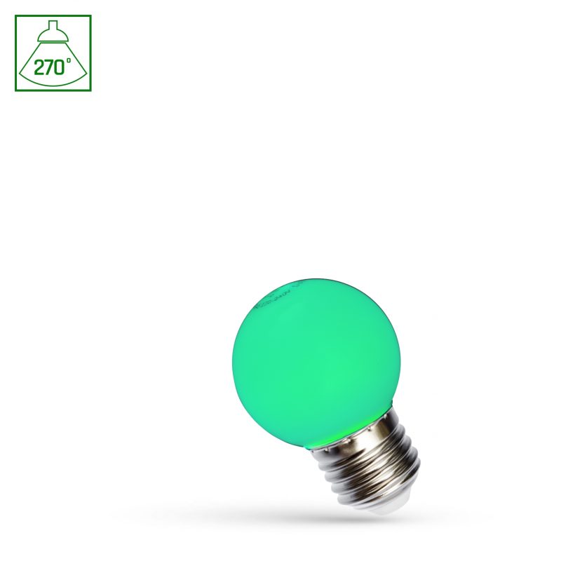 Spectrum LED LED BALL G45 E-27 230V 1W GREEN PCV SPECTRUM