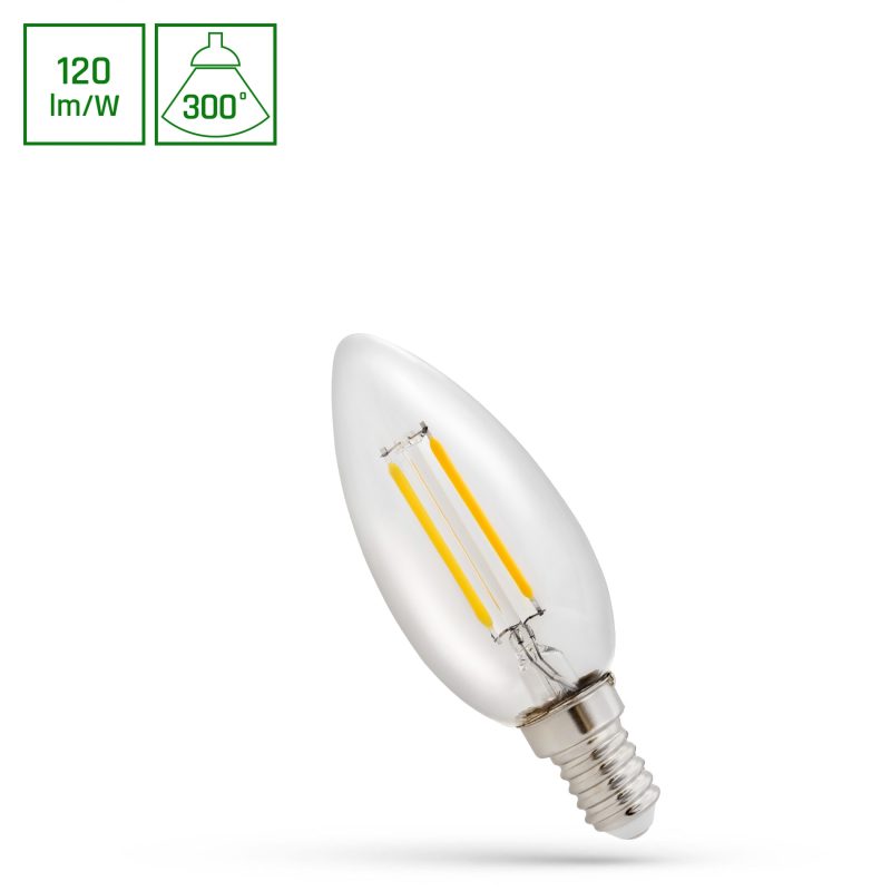Spectrum LED LED CANDLE C35 E-14 230V 1W COG NW CLEAR SPECTRUM