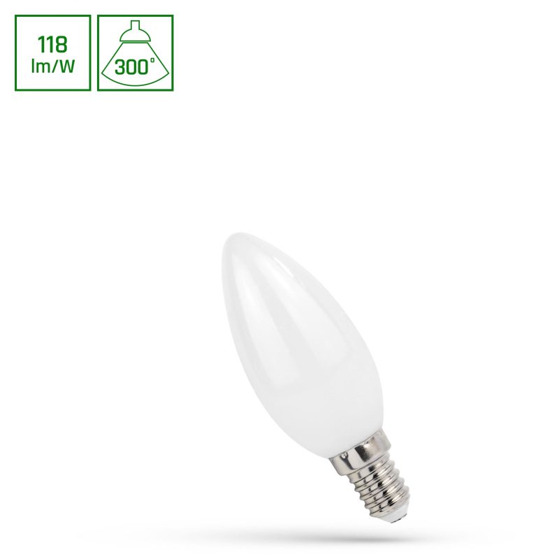 Spectrum LED LED CANDLE C35 E-14 230V 5,5W COG NW MILKY SPECTRUM