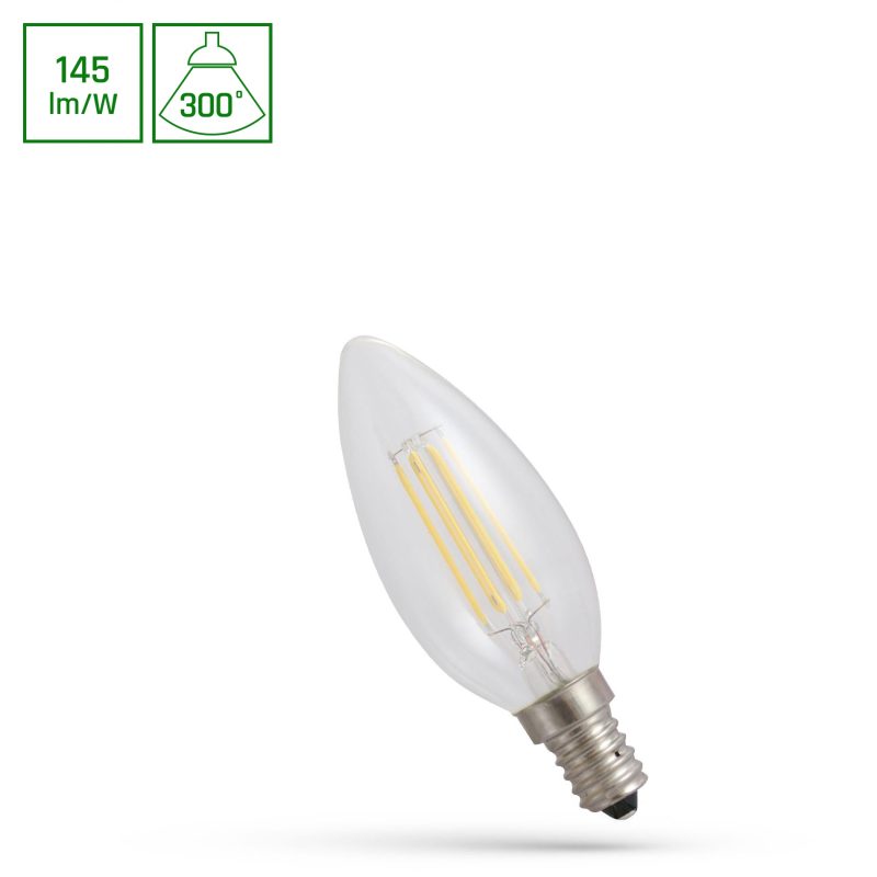 Spectrum LED LED CANDLE C35 E-14 230V 5.5W COG WW CLEAR DIMMABLE