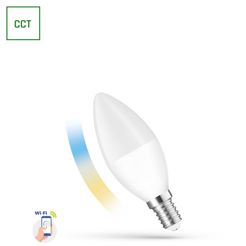 Spectrum LED LED CANDLE C38 5W E-14 230V CCT+DIM WI-FI SPECTRUM SMART