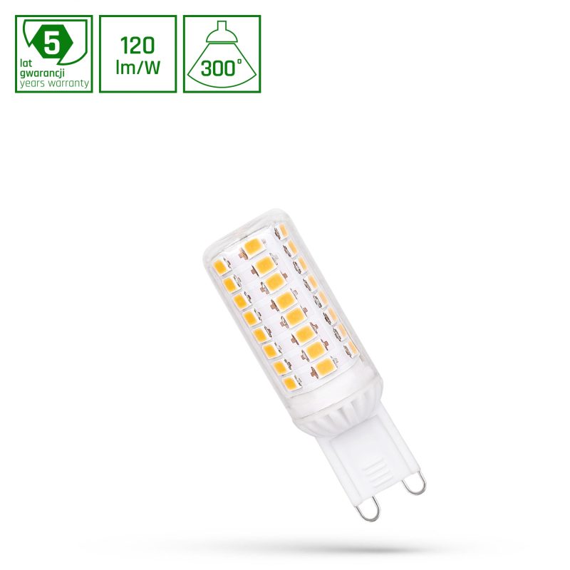 Spectrum LED LED G9 230V 4.2W WW SMD 5Y WARRANTY PREMIUM SPECTRUM