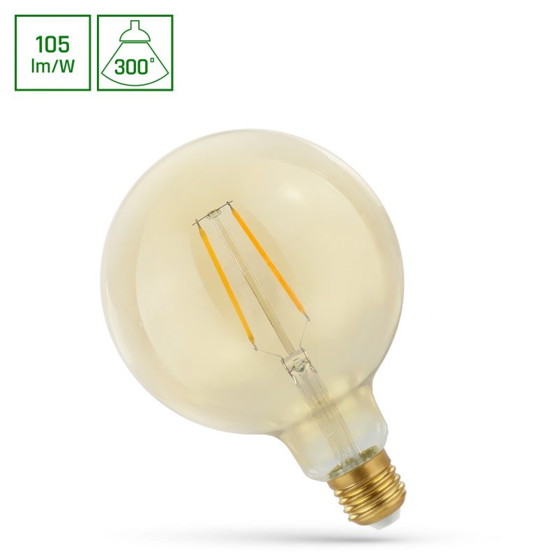 Spectrum LED LED GLOB G125 E-27 230V 2W COG WW RETROSHINE SPECTRUM