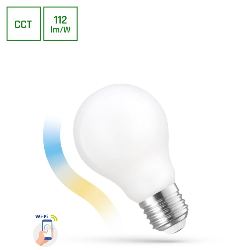 Spectrum LED LED GLS A60 5W COG 230V CCT+DIM MILKY