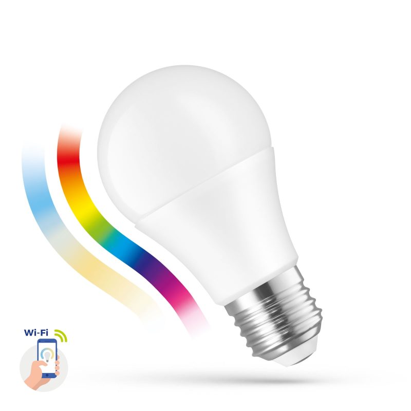Spectrum LED LED GLS A60 9W E-27 230V RGBW+CCT+DIM WI-FI SPECTRUM SMART