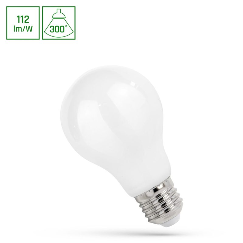 Spectrum LED LED GLS A60 E-27 230V 8,5W COG WW MILKY SPECTRUM