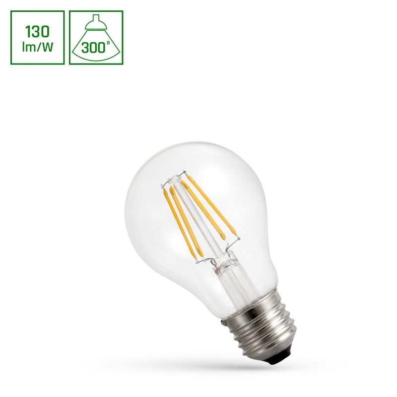 Spectrum LED LED GLS E-27 230V 5.5W COG WW CLEAR DIMMABLE SPECTRUM