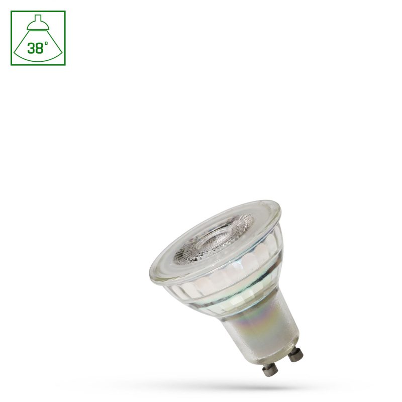 Spectrum LED LED GU10 230V 3,5W SMD GLASS 38DEG WW WITH LENS