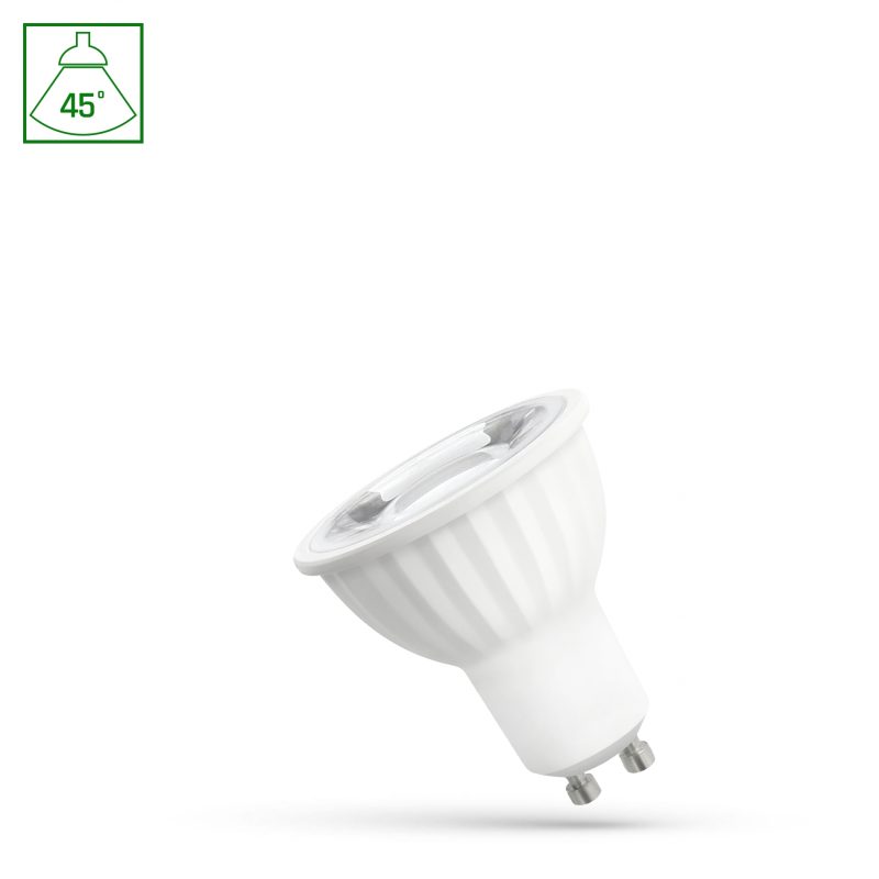 Spectrum LED LED GU10 230V 6W SMD 45DEG CW WITH LENS SPECTRUM