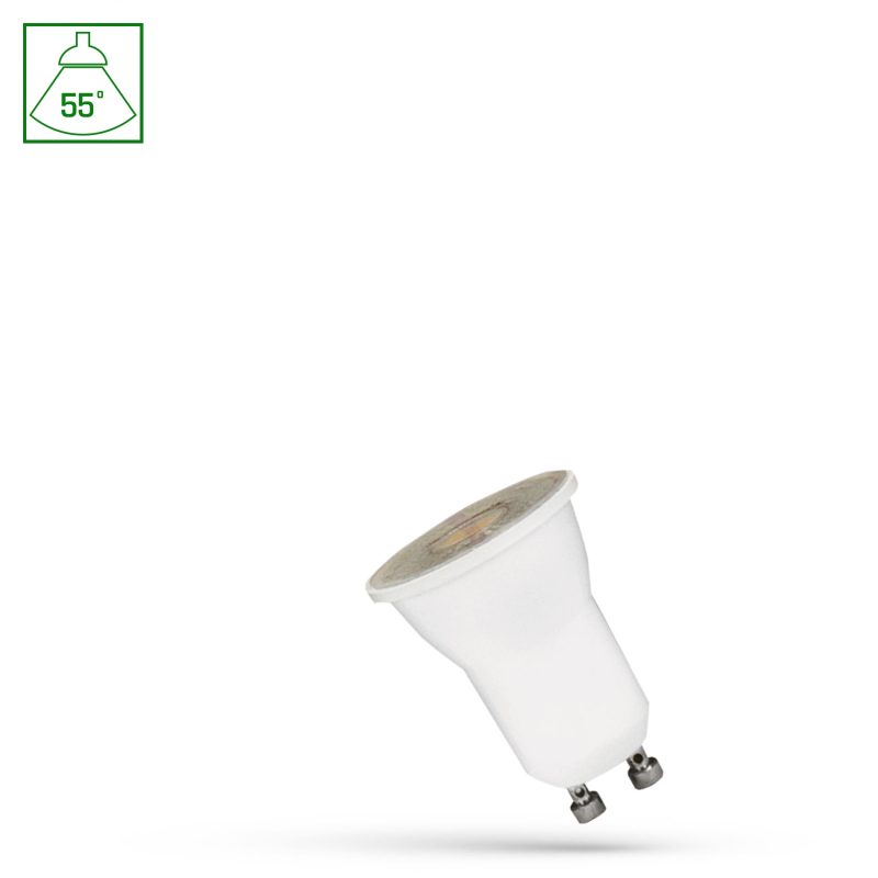 Spectrum LED LED GU11/MR11 GU10 230V 2W SMD 55 DEGREES NW WITH LENS